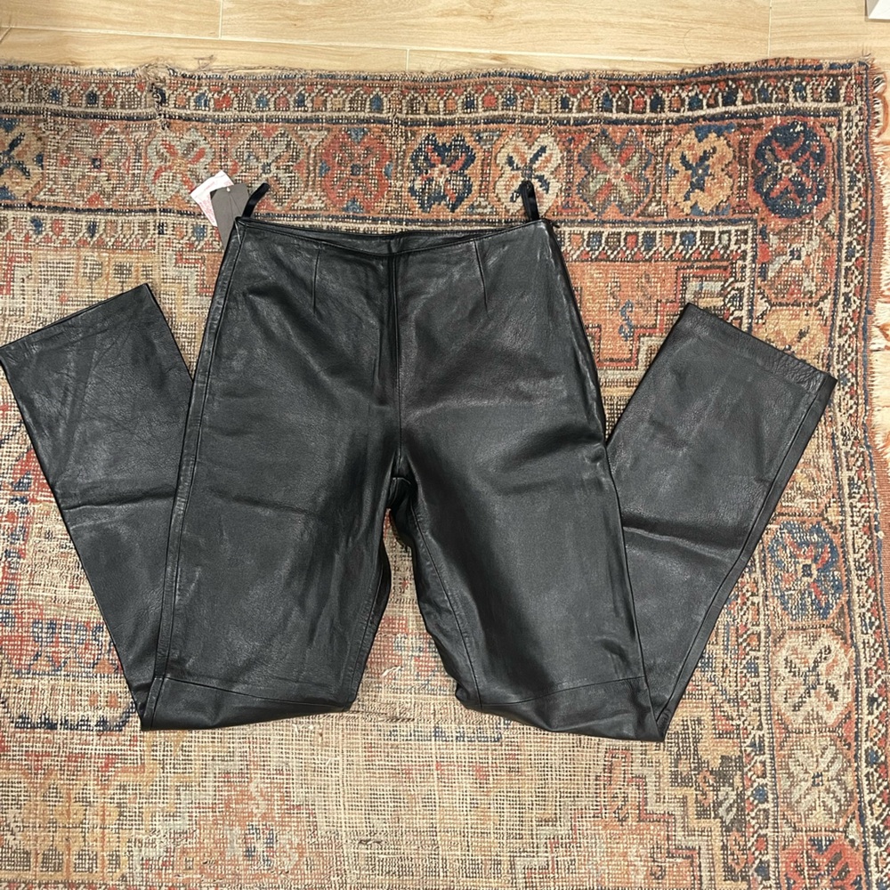 Hugo Buscati Black Leather Trousers